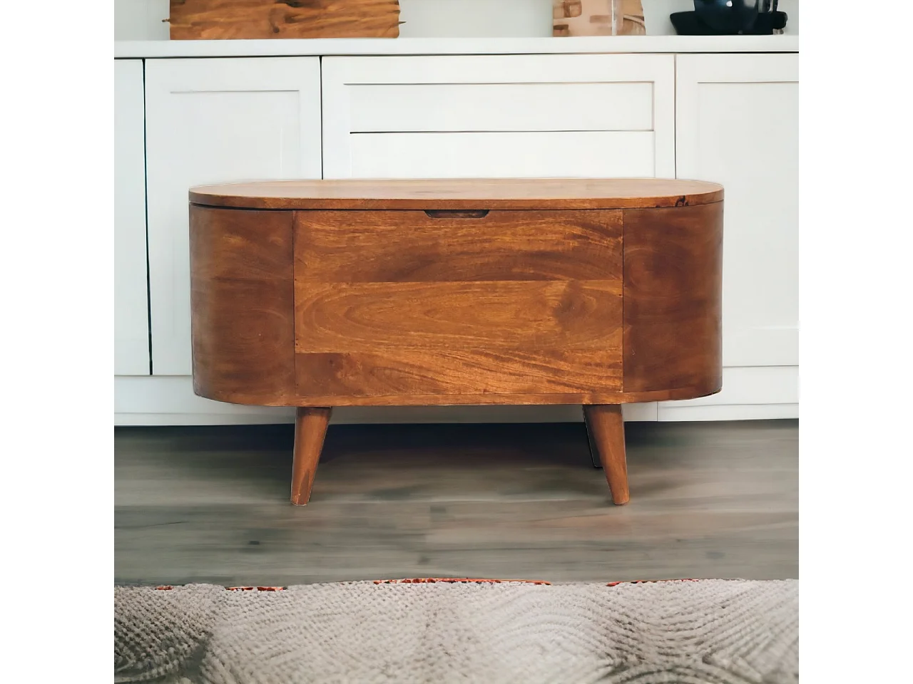 Coffre à couverture Chestnut Rounded Lid