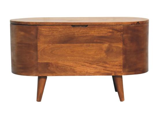 vente unique Coffre à couverture Chestnut Rounded Lid