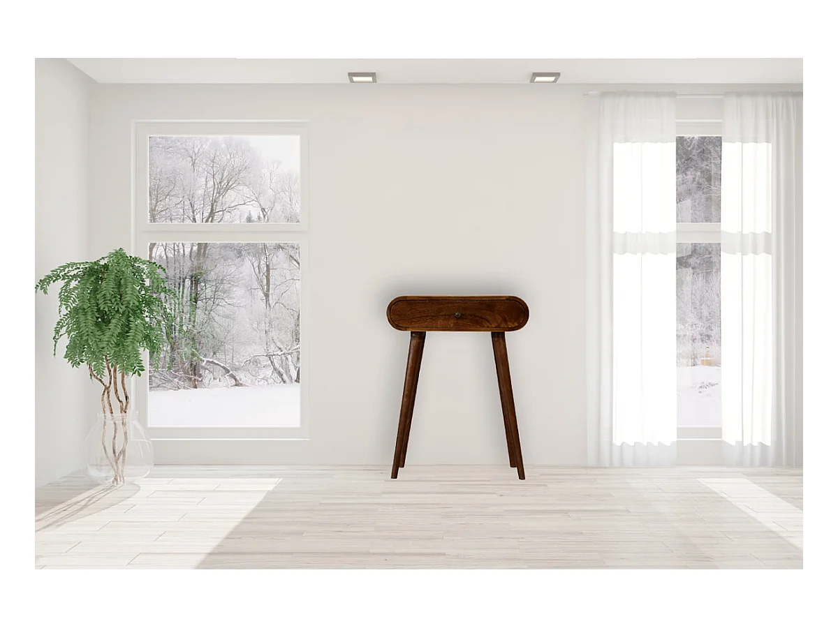 Console Mini Round Chestnut