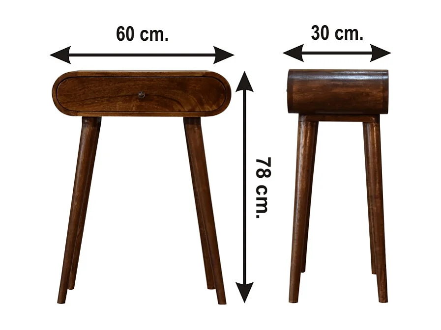 Console Mini Round Chestnut