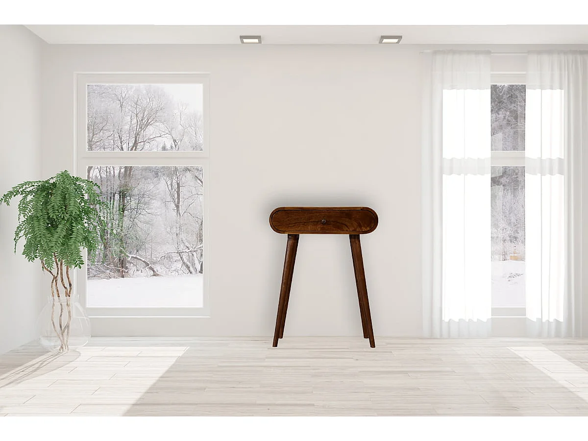 Consolle Mini Round Chestnut