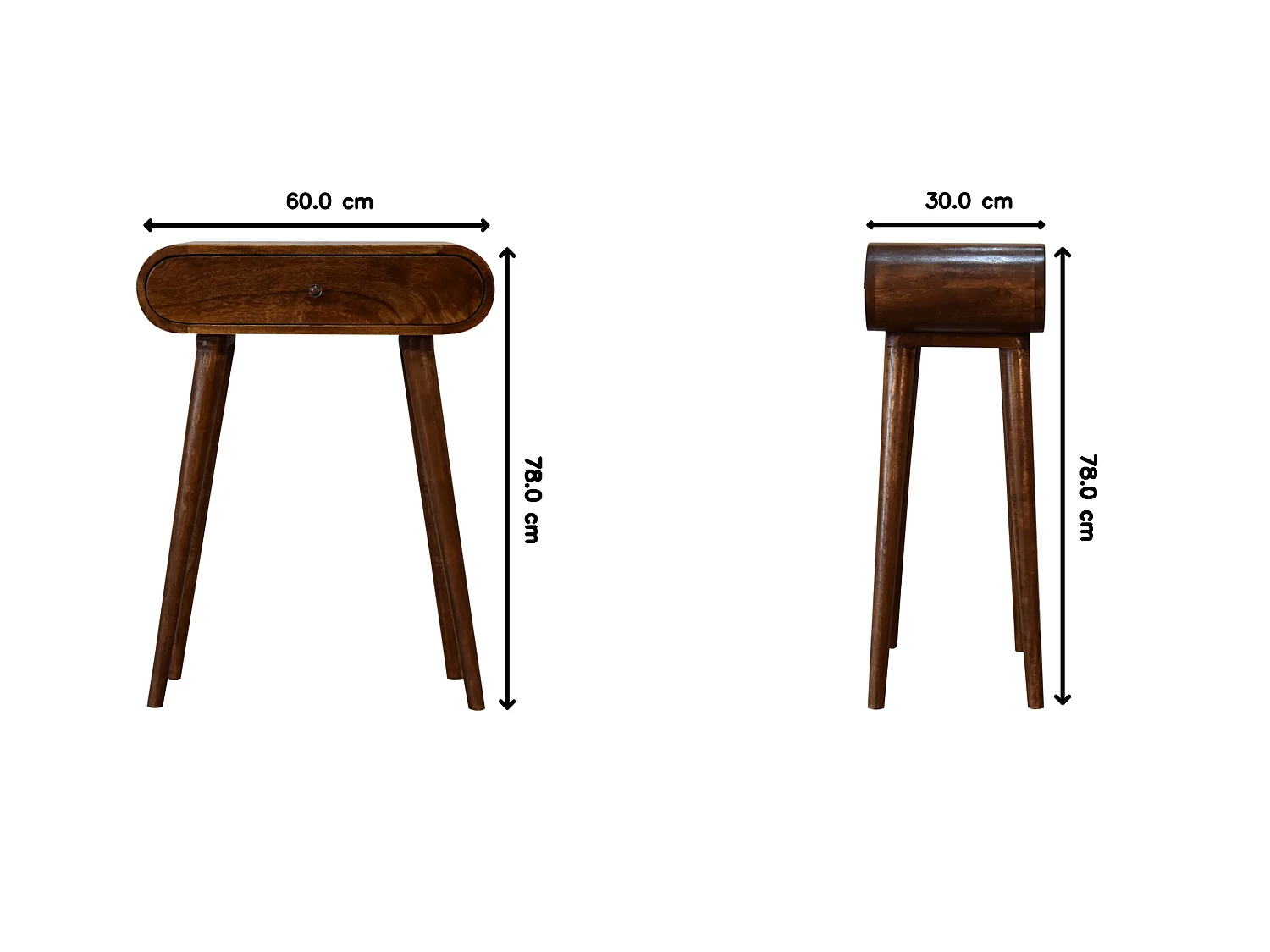 Mini Round Chestnut Console