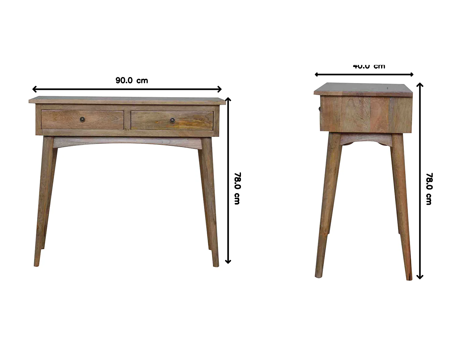 Console de couloir Artisan Furniture, 2 tiroirs, marron