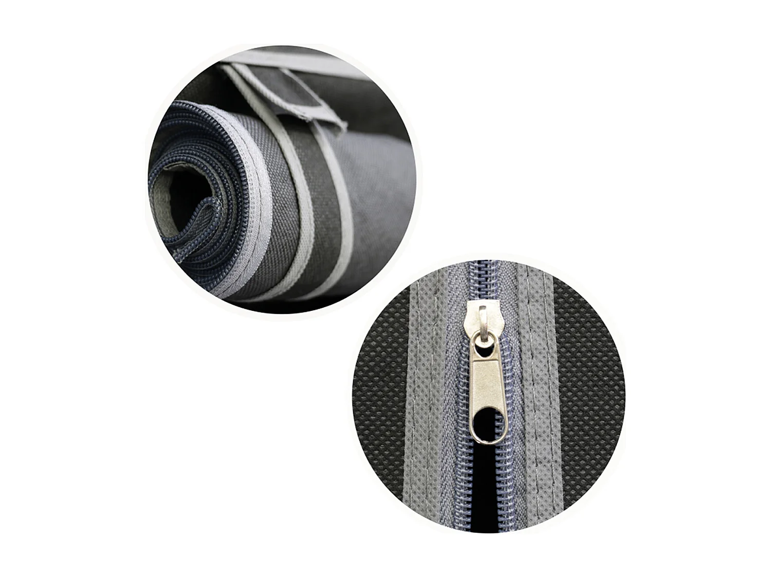 Armoire d’angle avec housse, organisateur de rangement pour vêtements en tissu coloris noir - Longueur 85-128 x Profondeur 45 x Hauteur 170 cm