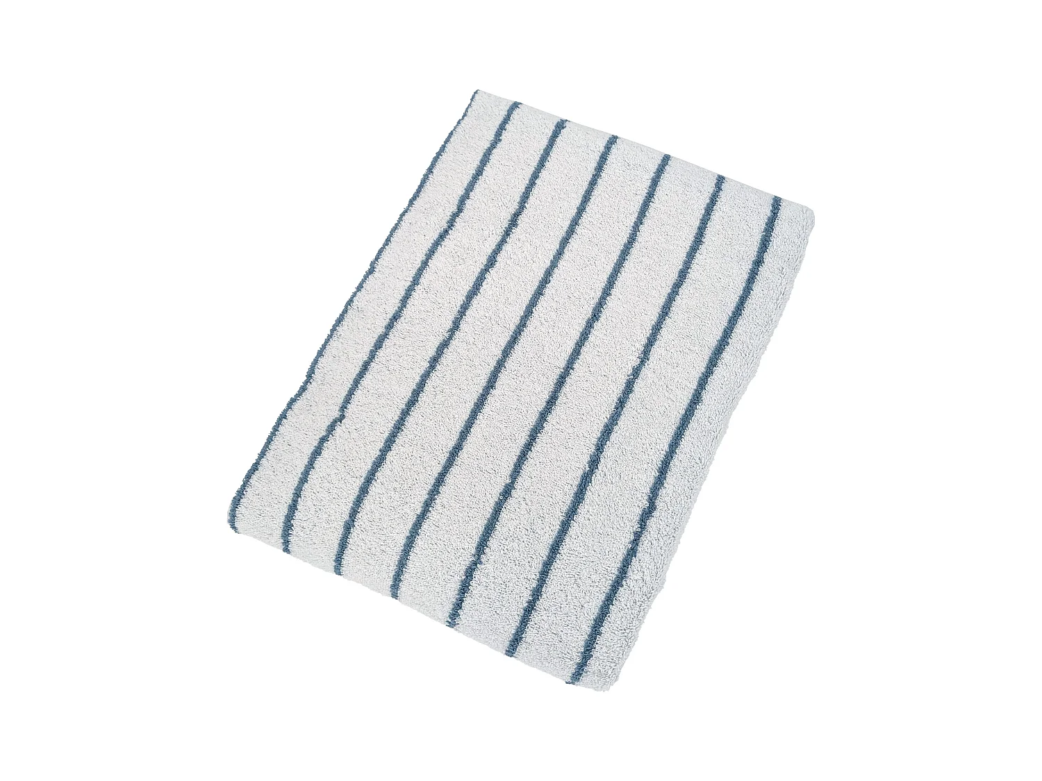 Drap de bain coton 100x150cm PURE LIGHT à rayures bleu