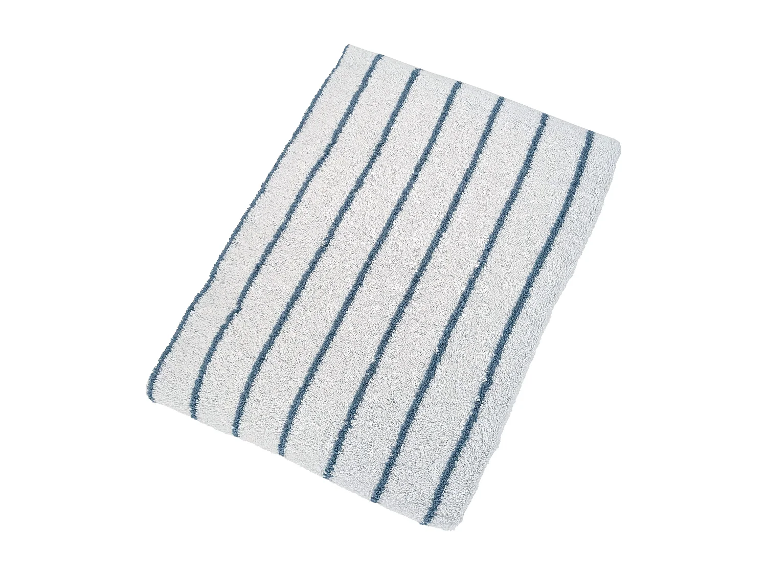 Drap de bain coton 100x150cm PURE LIGHT à rayures bleu
