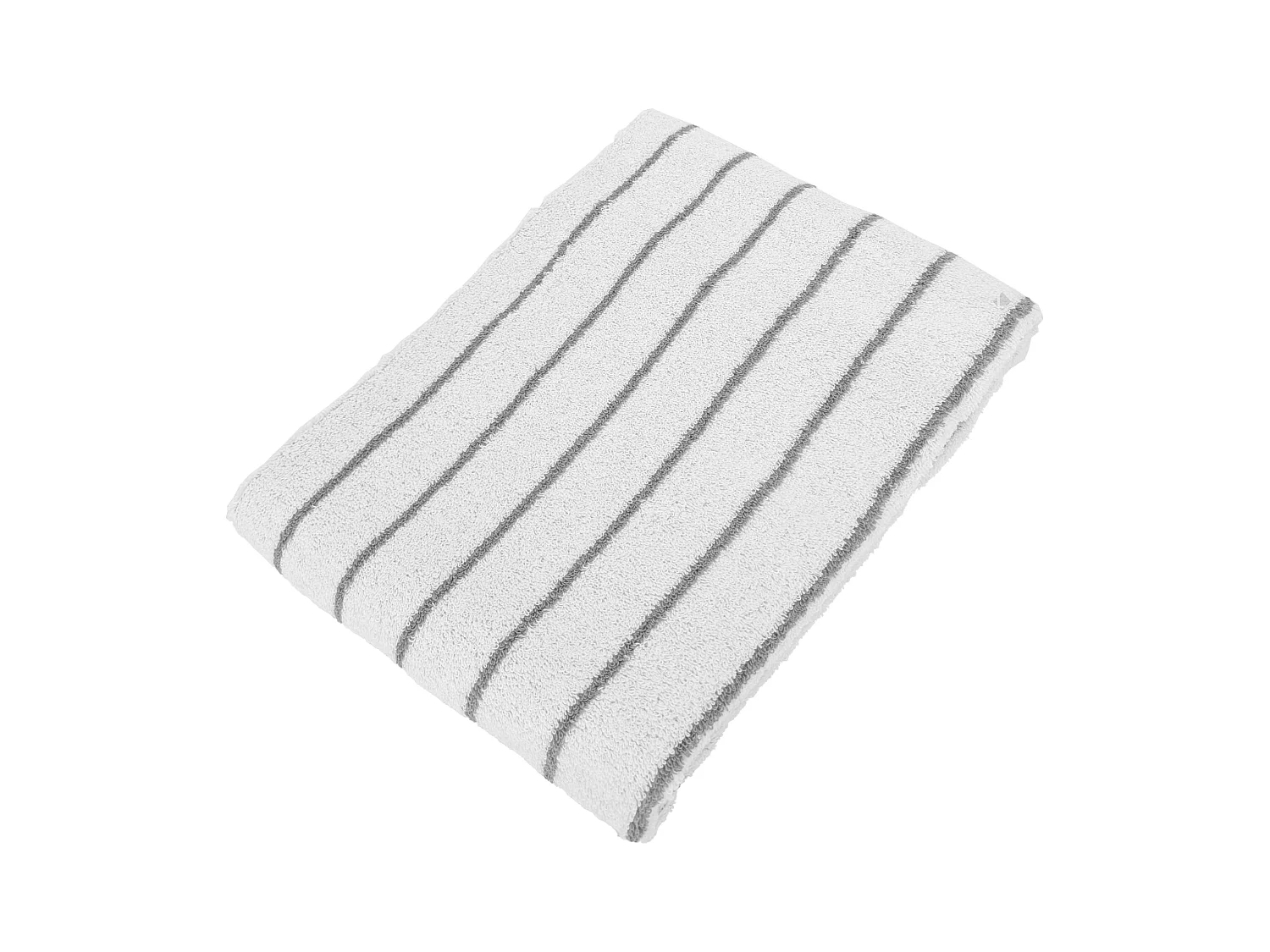 Drap de bain coton 100x150cm PURE LIGHT à rayures gris