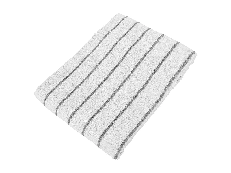 Drap de bain coton 100x150cm PURE LIGHT à rayures gris