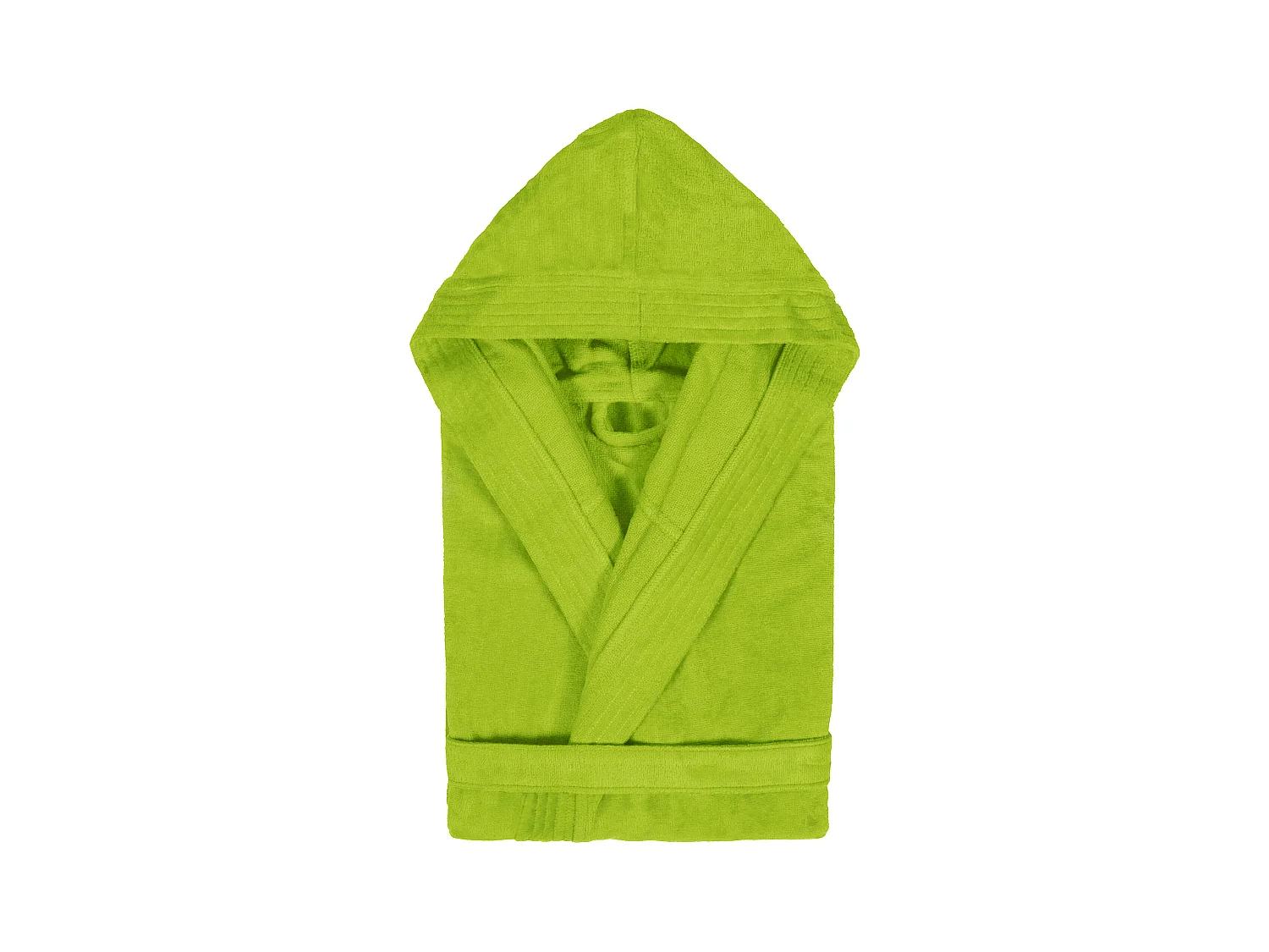 Peignoir à capuche enfant COOL coton 14 ANS velours vert Pistache