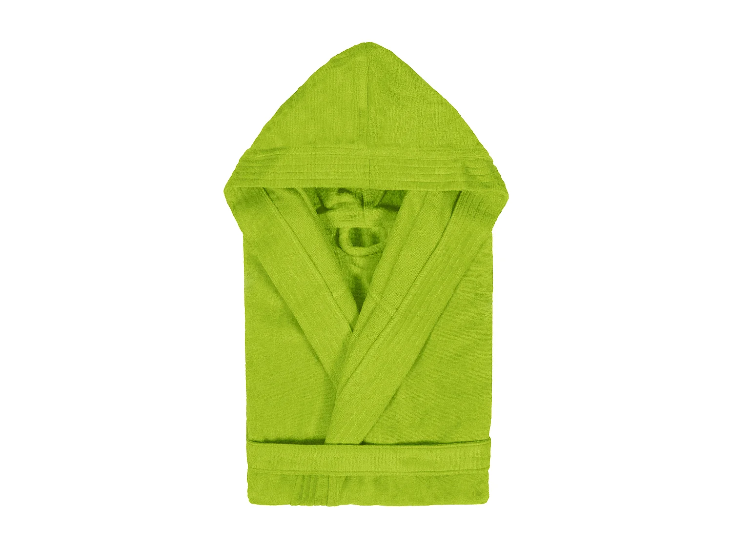 Peignoir à capuche enfant COOL coton 14 ANS velours vert Pistache