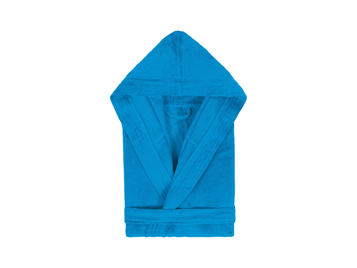 Peignoir à capuche enfant COOL coton 14 ANS velours bleu Turquoise