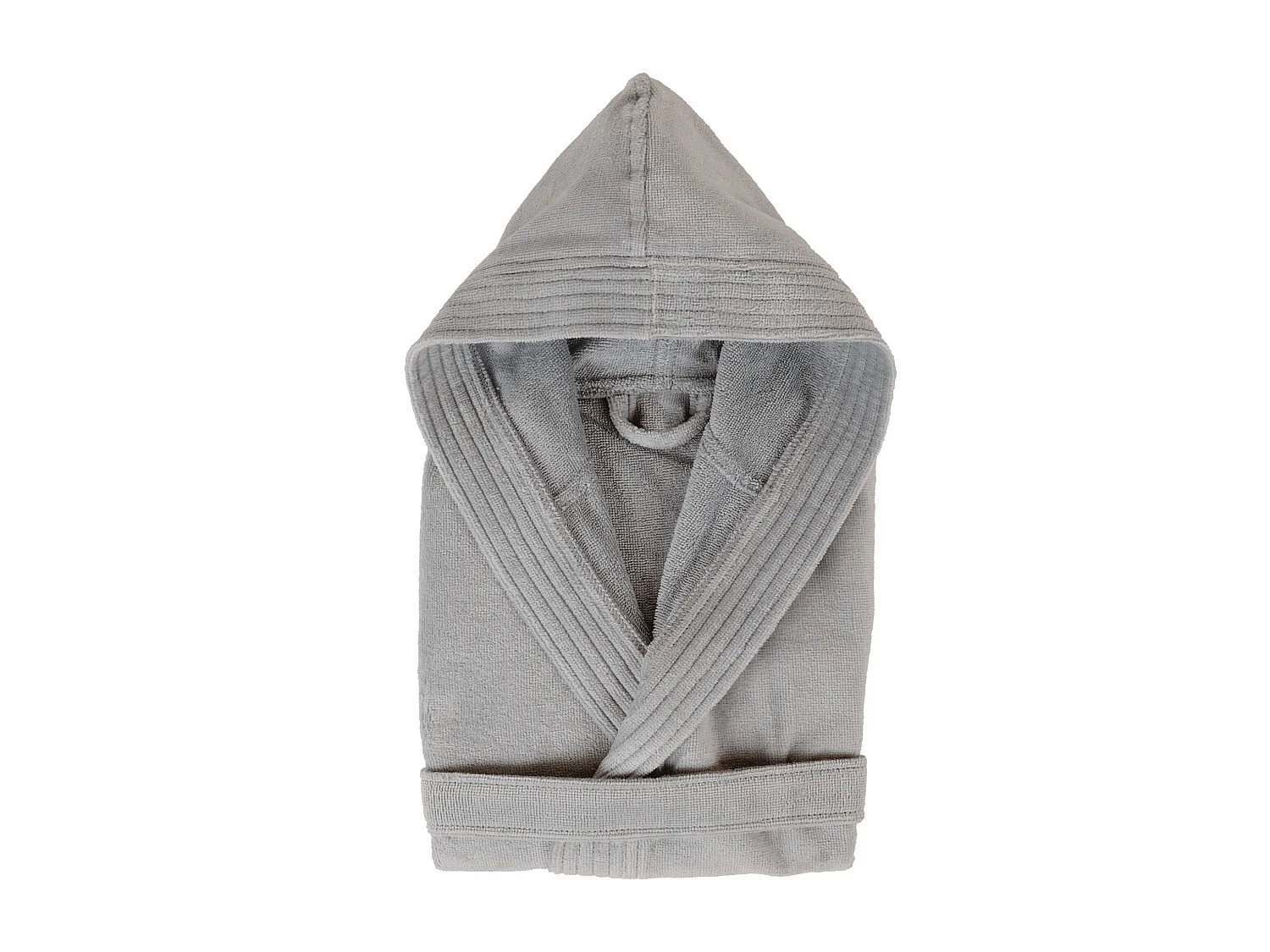 Peignoir à capuche enfant COOL coton 14 ANS velours gris Argent