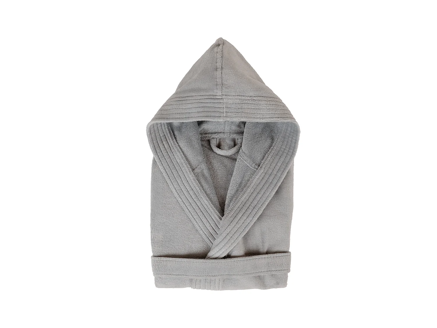 Peignoir à capuche enfant COOL coton 14 ANS velours gris Argent