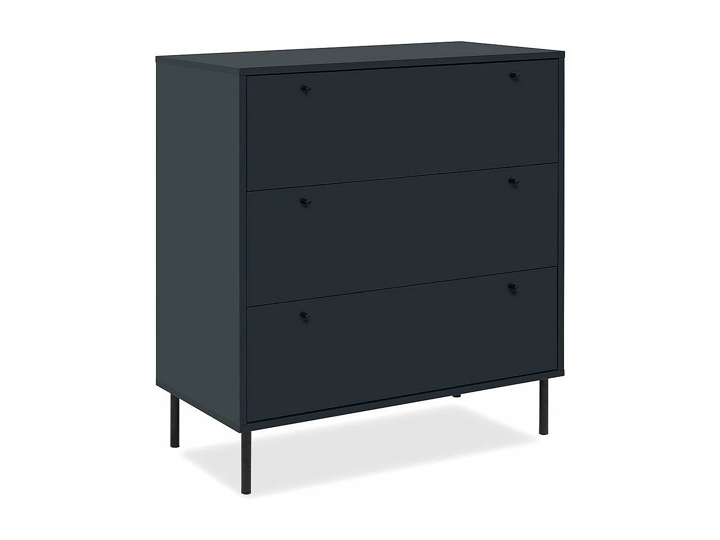 Commode 3 tiroirs bleu royal L80 cm - BOGOTA