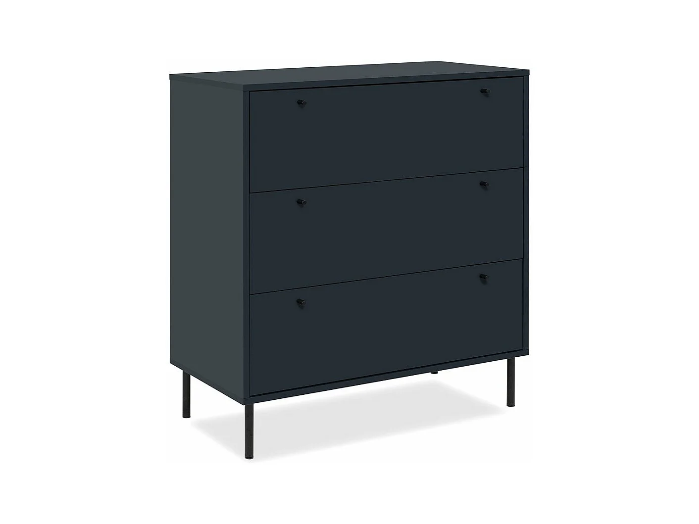 Commode 3 tiroirs bleu royal L80 cm - BOGOTA