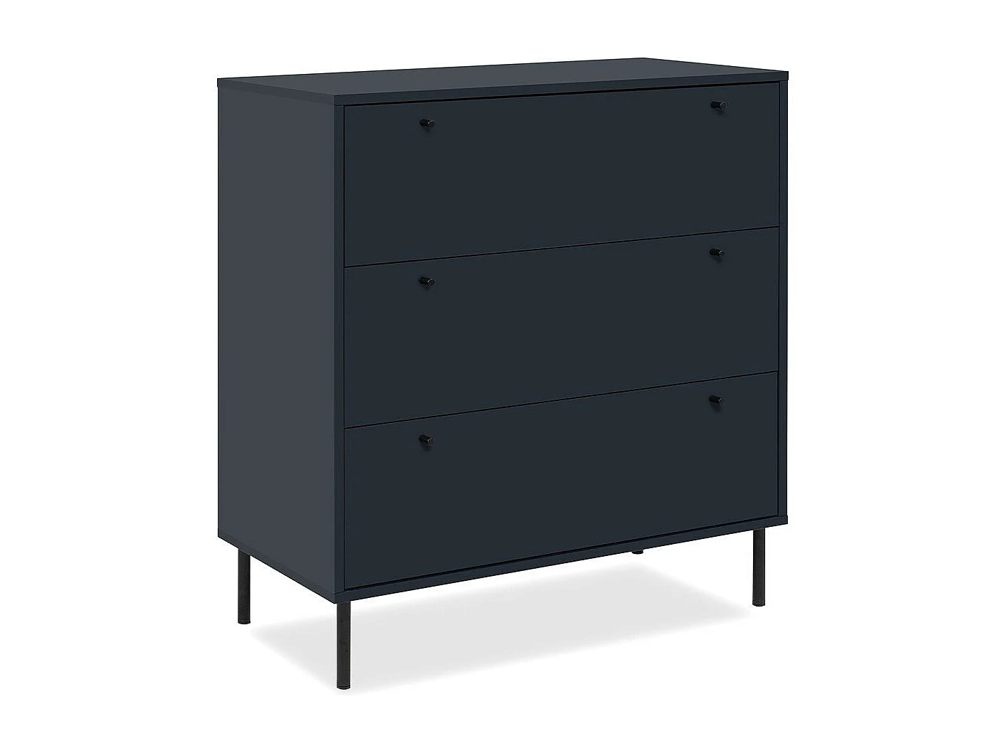 Commode 3 tiroirs bleu royal L80 cm - BOGOTA