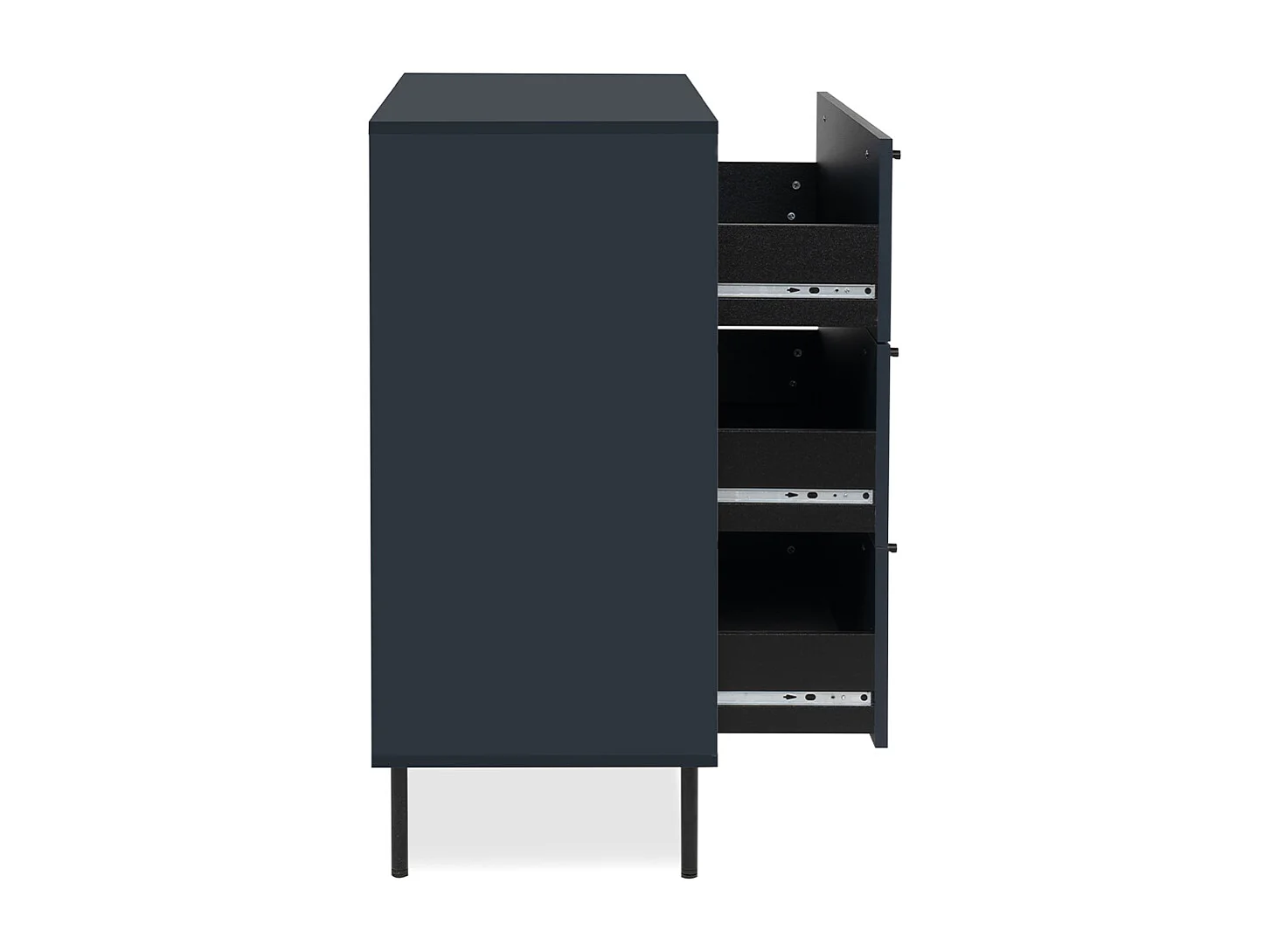 Commode 3 tiroirs bleu royal L80 cm - BOGOTA