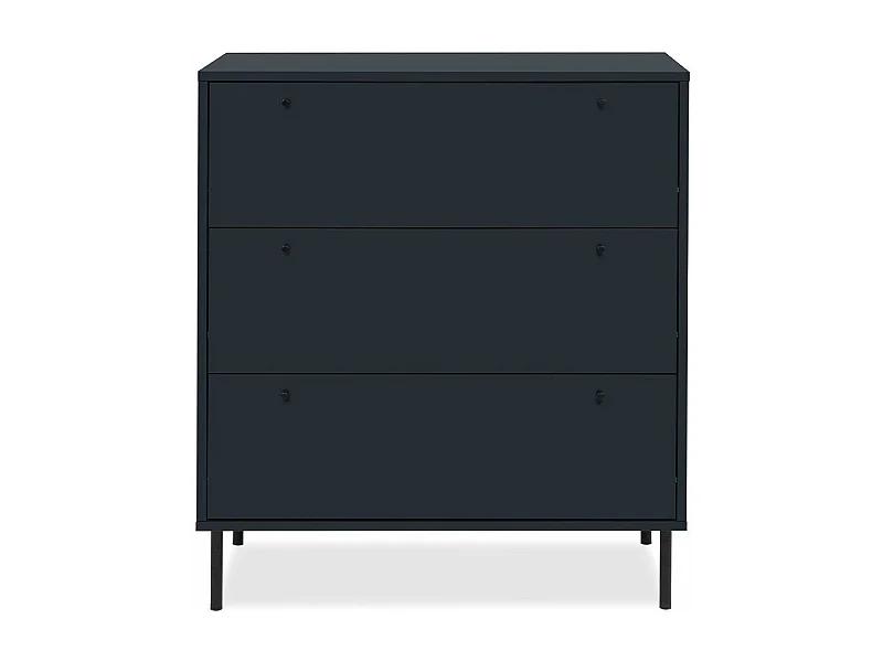 Commode 3 tiroirs bleu royal L80 cm - BOGOTA