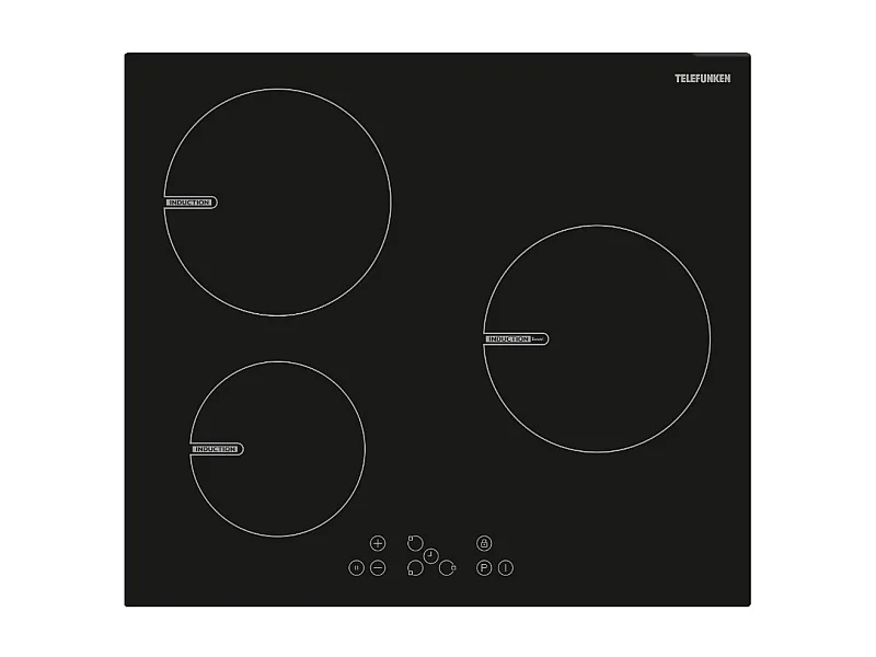 Telefunken Table de cuisson induction 60cm 3 feux 4300w noir - TK60I3Z1BT