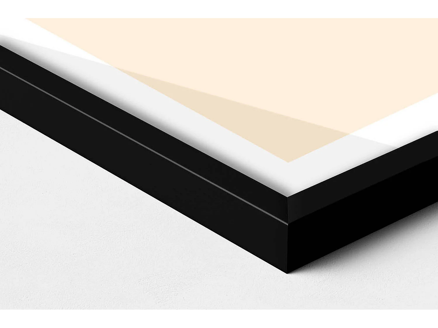 Quadro decorativo con cornice nera, Arte geometrica in stile bohémien 60 x 40 cm – Perfetto per il soggiorno o la camera da letto