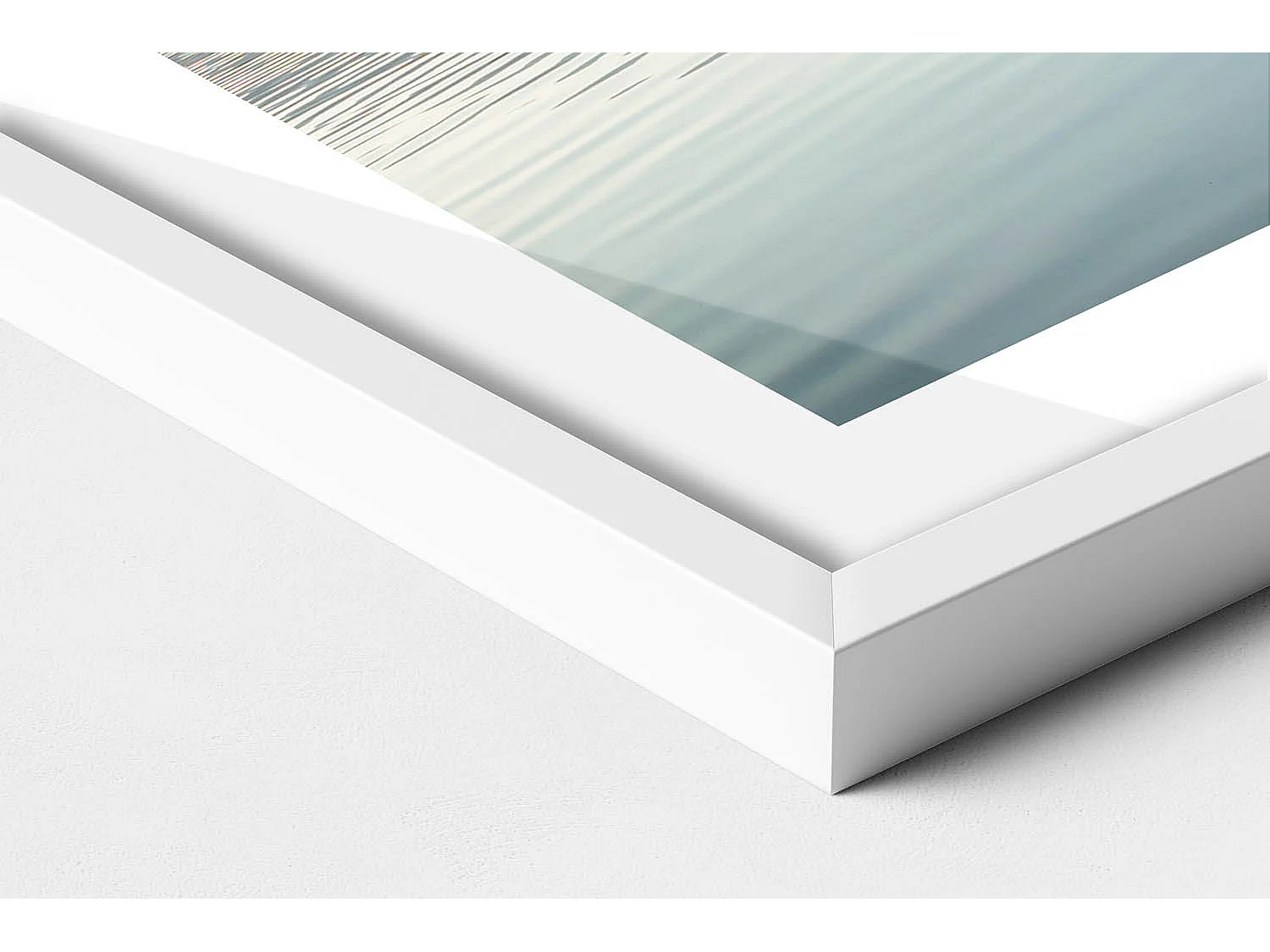 Tableau décoratif avec cadre blanc, Paysage du Mont Fuji sous l'arbre rouge 50 x 70 cm– Parfait pour le salon ou la chambre