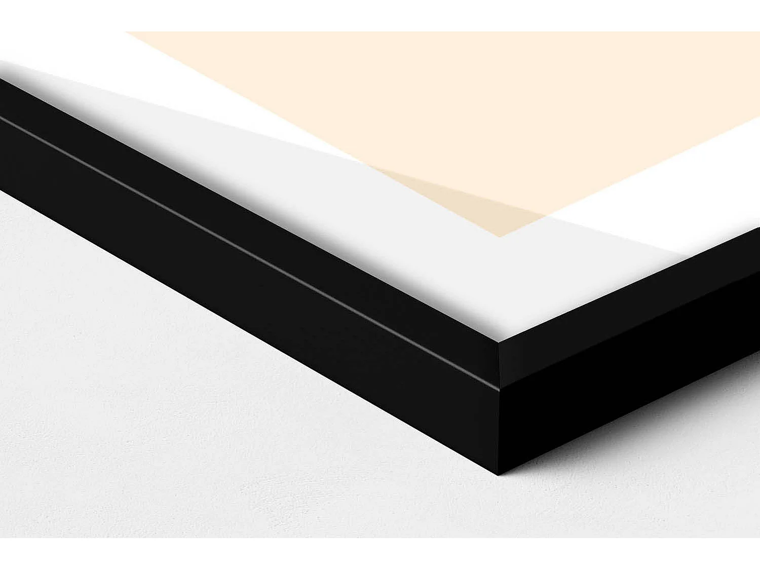 Dekoratives Gemälde mit schwarzem Rahmen, geometrische Kunst im Bohème-Stil 100 x 70 cm – perfekt für das Wohn- oder Schlafzimmer