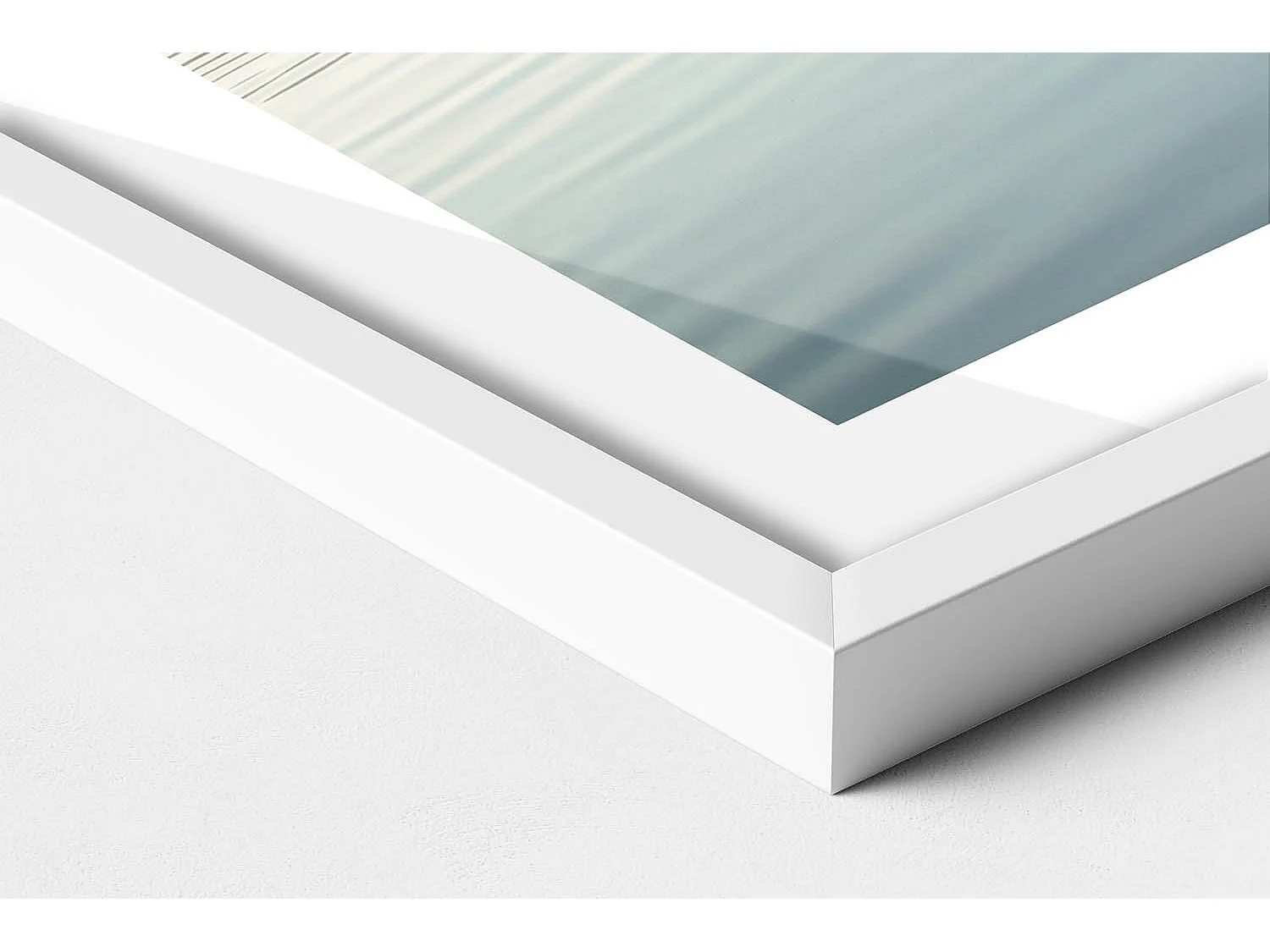 Tableau décoratif avec cadre blanc, Paysage du Mont Fuji sous l'arbre rouge 60 x 80 cm– Parfait pour le salon ou la chambre