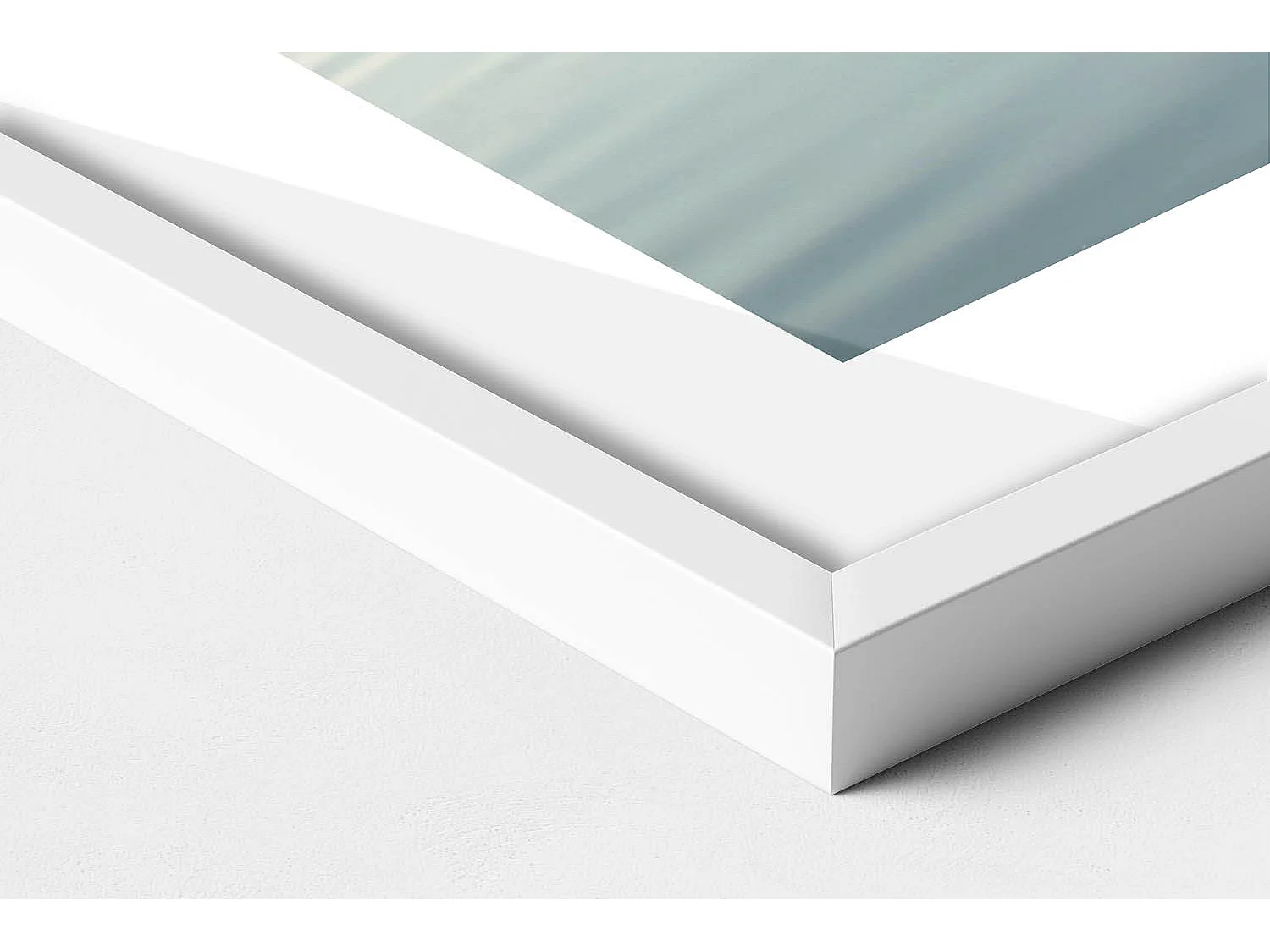 Tableau décoratif avec cadre blanc, Paysage du Mont Fuji sous l'arbre rouge 70 x 100 cm– Parfait pour le salon ou la chambre