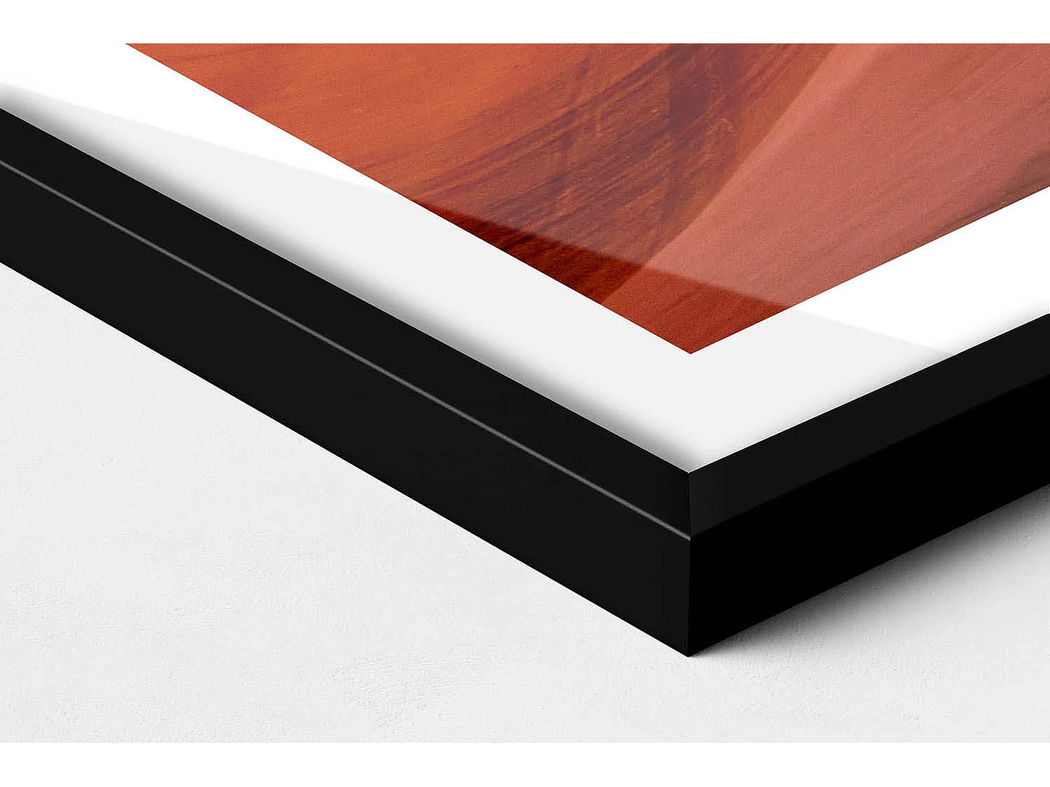 Quadro decorativo con cornice nera, Paesaggio roccioso del canyon 80 x 60 cm – Perfetto per il soggiorno o la camera da letto