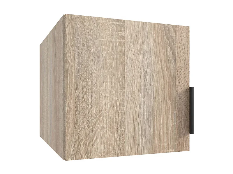 Surmeuble pour armoire, meuble de rangement avec 1 porte coloris imitation chêne - Longueur 40 x Hauteur 40 x Profondeur 54 cm 