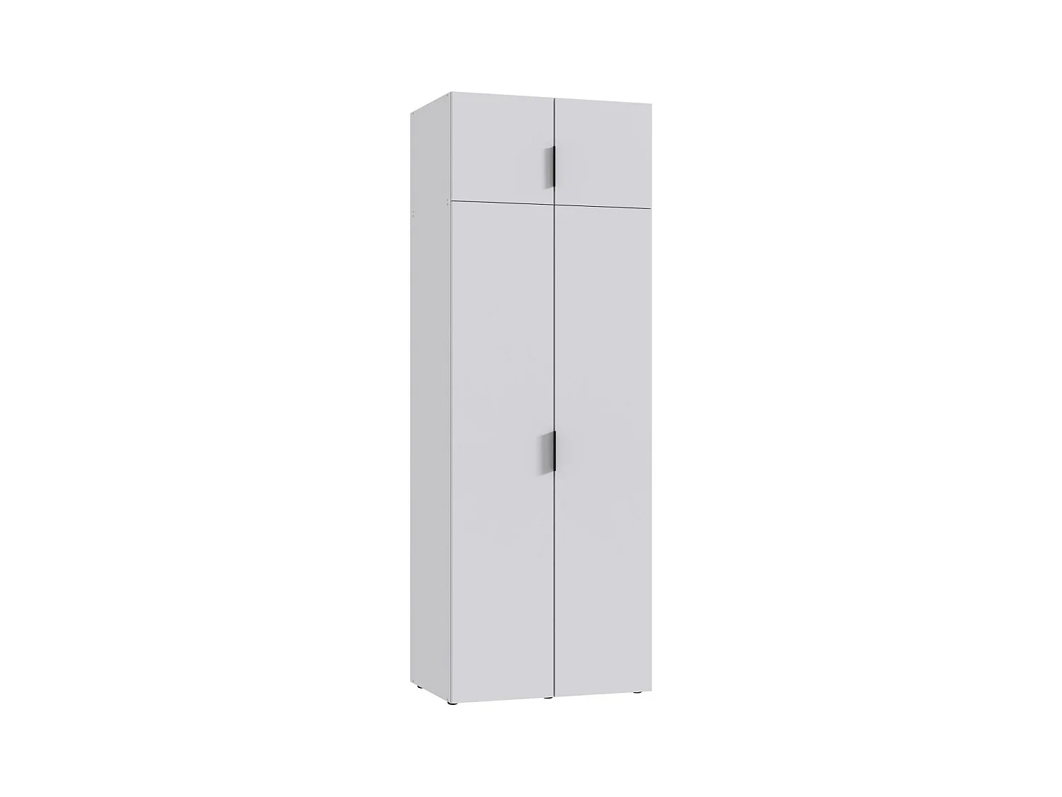 Armoire de rangement, placard de rangement en bois mélamine coloris Blanc - Longueur 80 x Hauteur 225 x Profondeur 54 cm 