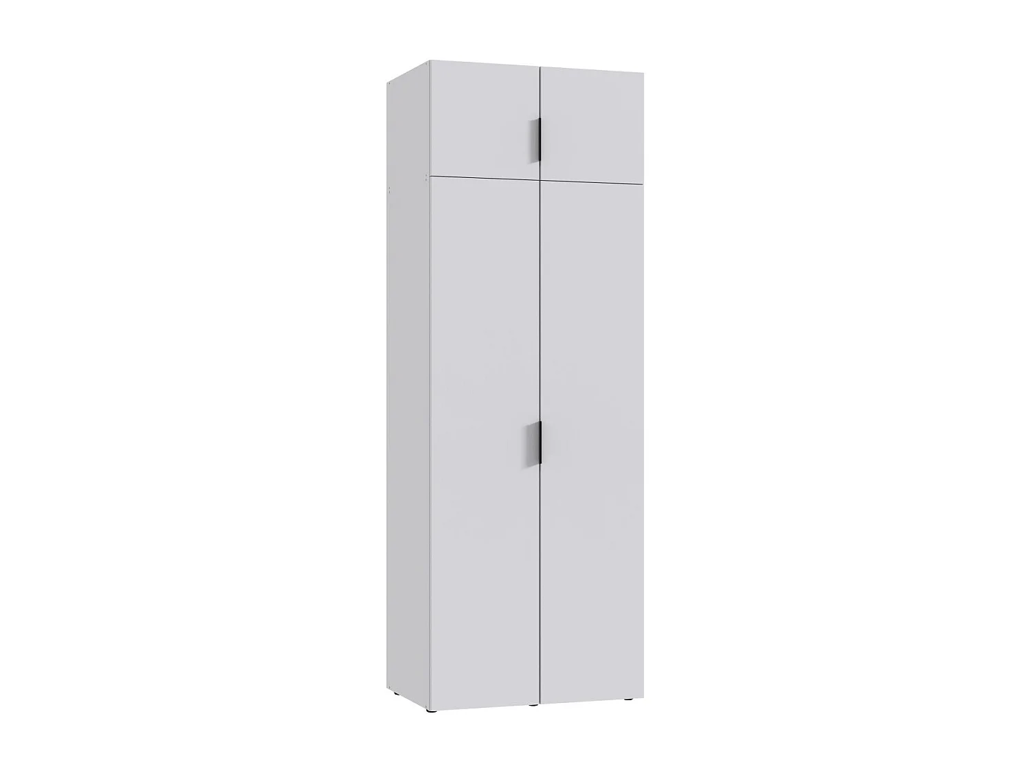 Armoire de rangement, placard de rangement en bois mélamine coloris Blanc - Longueur 80 x Hauteur 225 x Profondeur 54 cm 