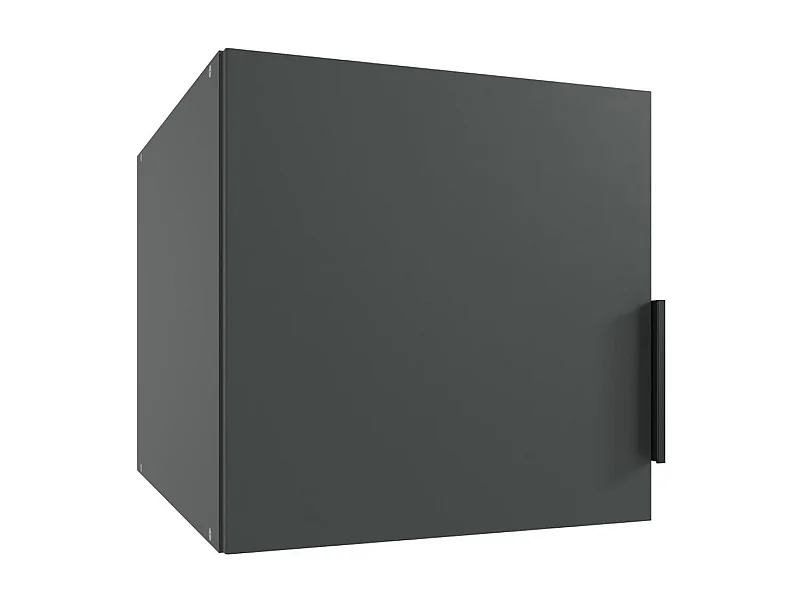 Surmeuble pour armoire, meuble de rangement avec 1 porte coloris graphite - Longueur 40 x Hauteur 40 x Profondeur 54 cm 