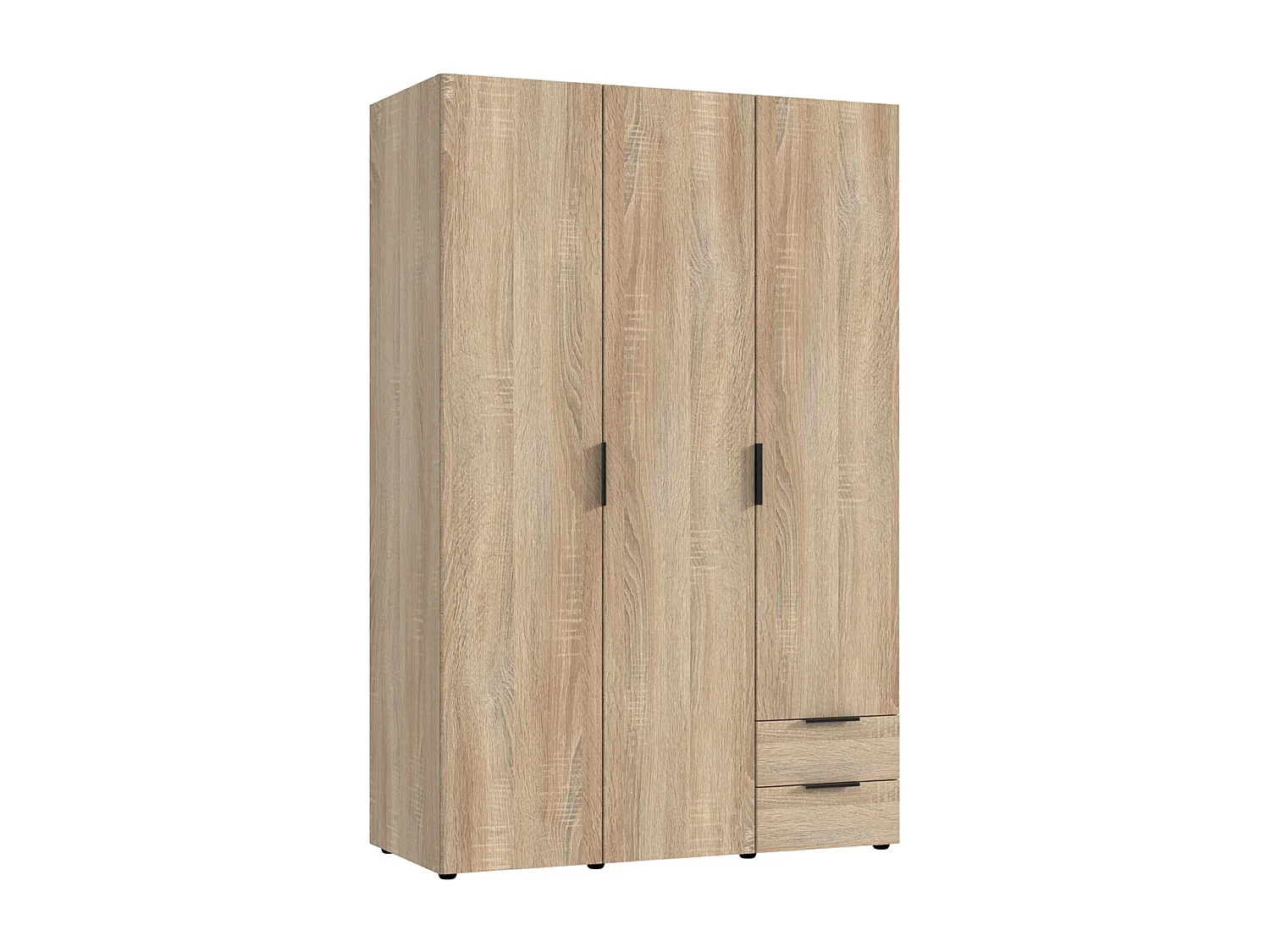 Armoire, placard garde-robe coloris imitation chêne -Longueur 120 x Hauteur 185 x Profondeur 54 cm 