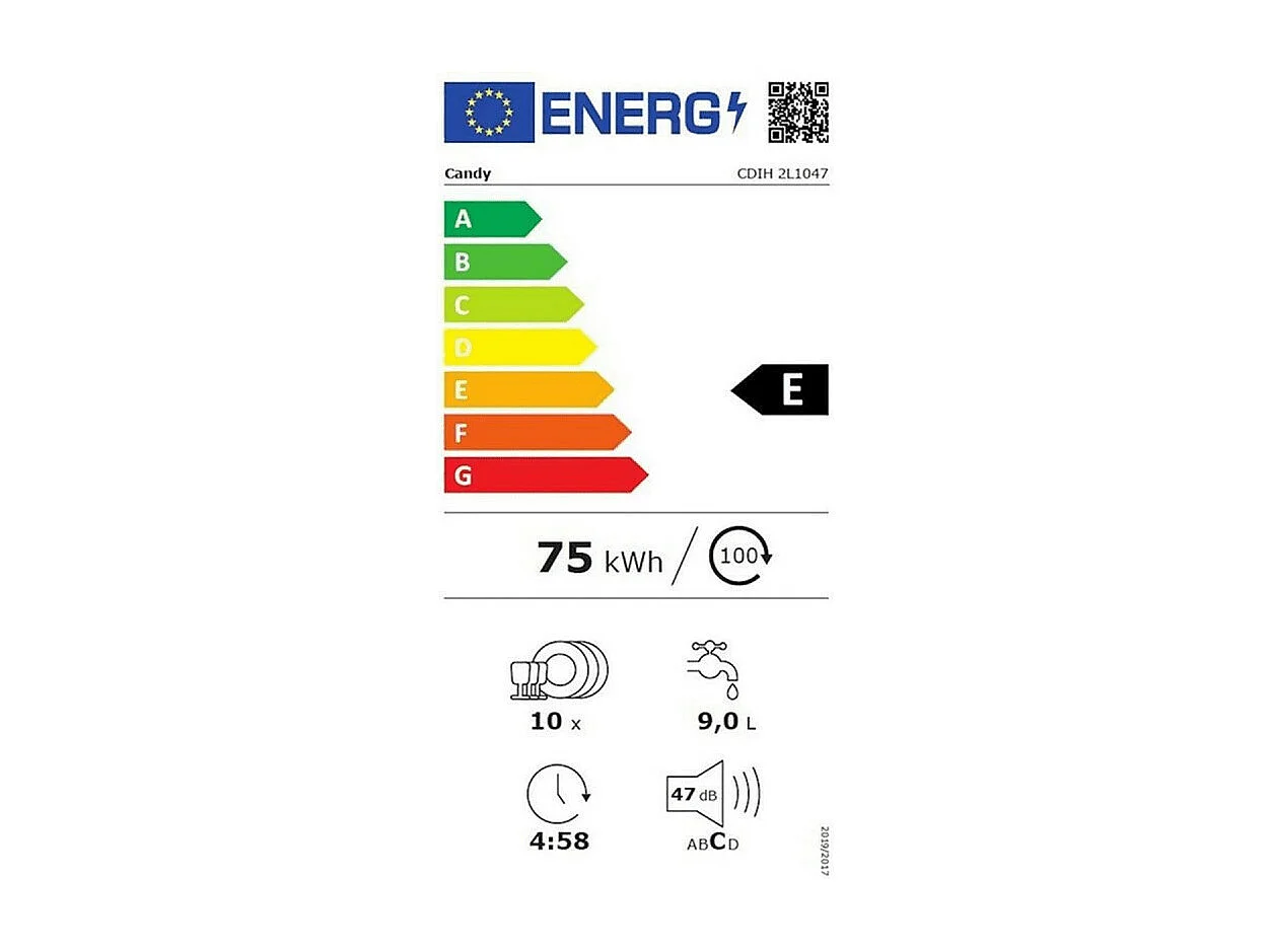 Candy Brava CDIH 2L1047 lavastoviglie A scomparsa totale 10 coperti