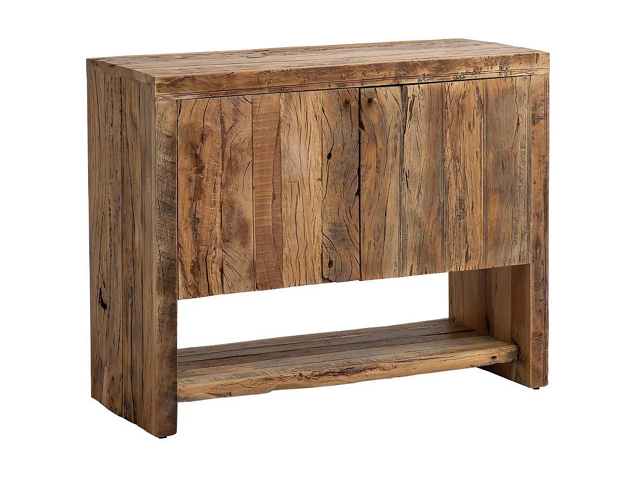 Petit meuble sous vasque en bois recyclé Naël