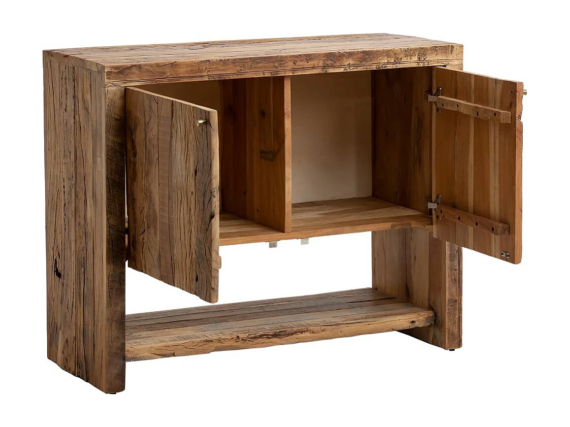 Petit meuble sous vasque en bois recyclé Naël