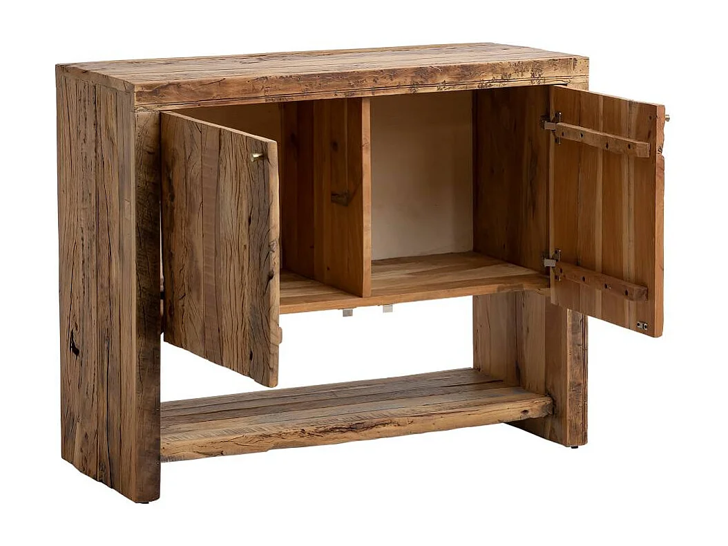 Petit meuble sous vasque en bois recyclé Naël