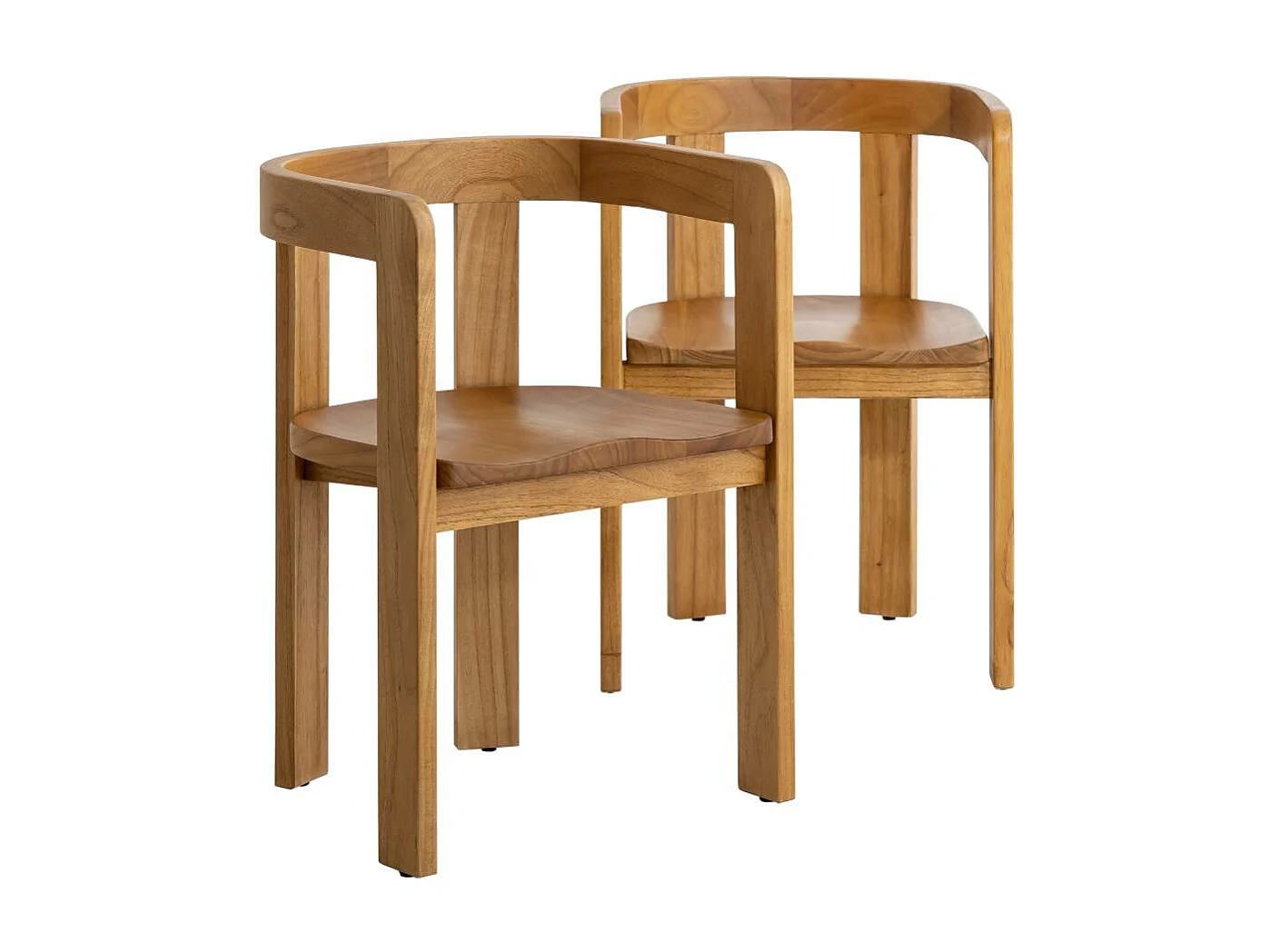 Chaise en bois de mindy Suzie (lot de 2)