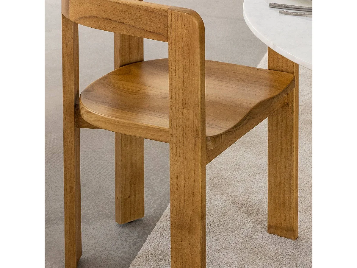 Chaise en bois de mindy Suzie (lot de 2)