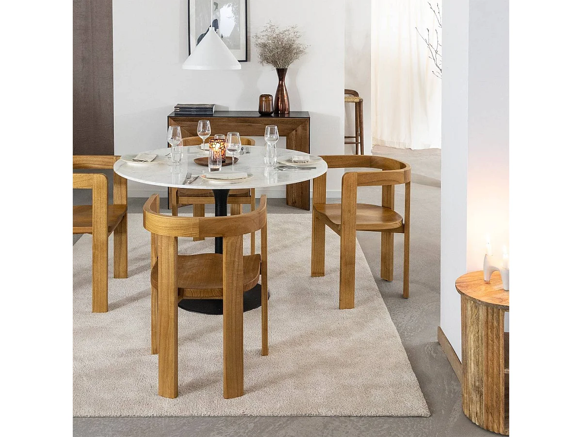 Chaise en bois de mindy Suzie (lot de 2)