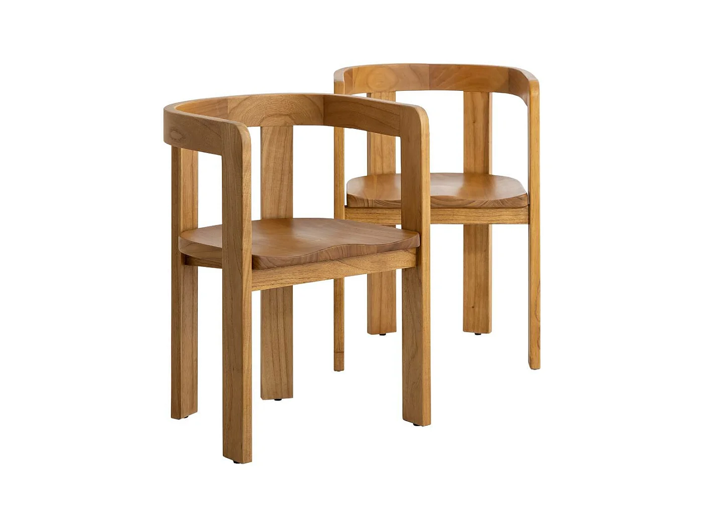 Chaise en bois de mindy Suzie (lot de 2)