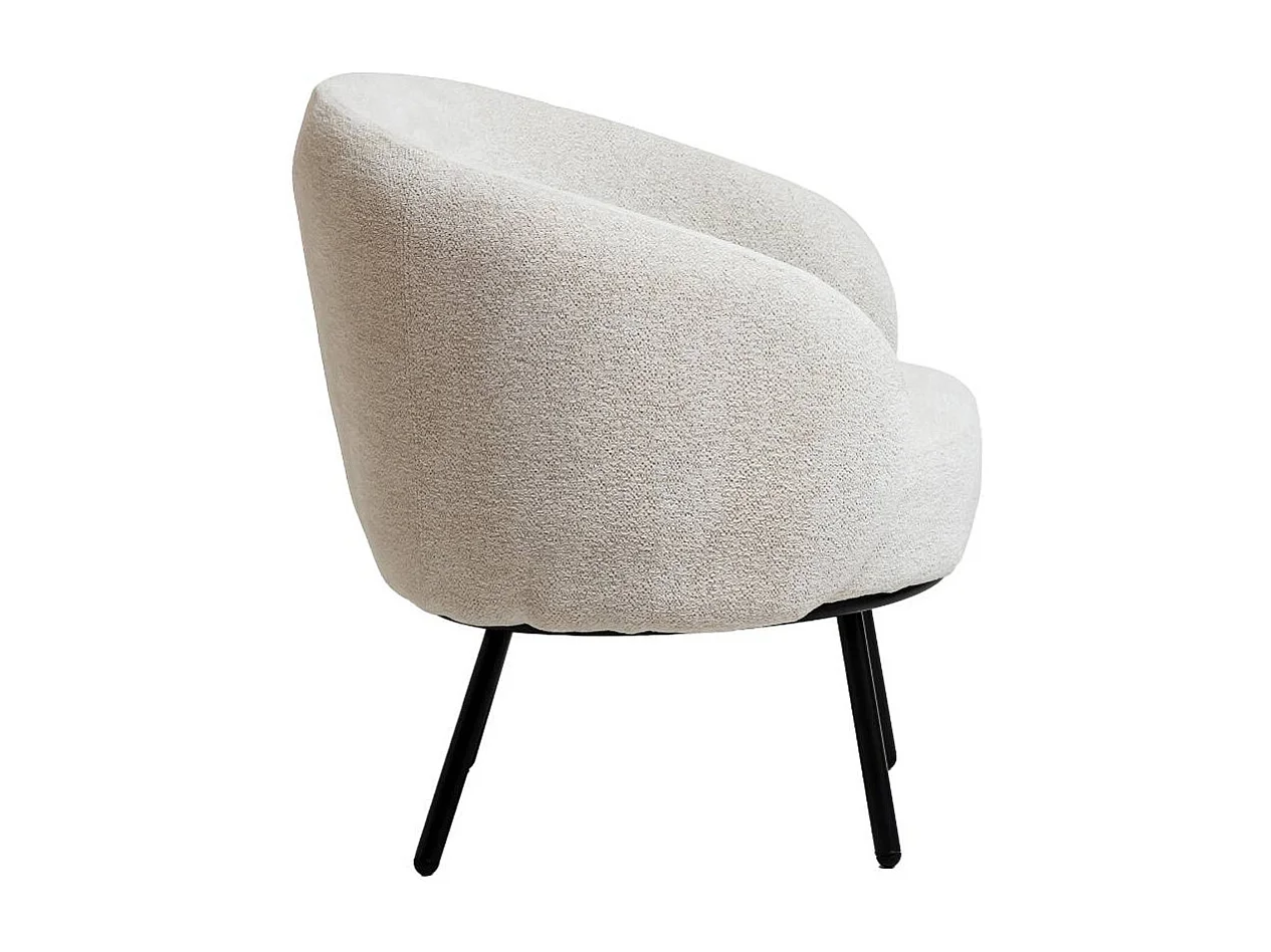 Fauteuil en tissu bouclette confort Orenzo