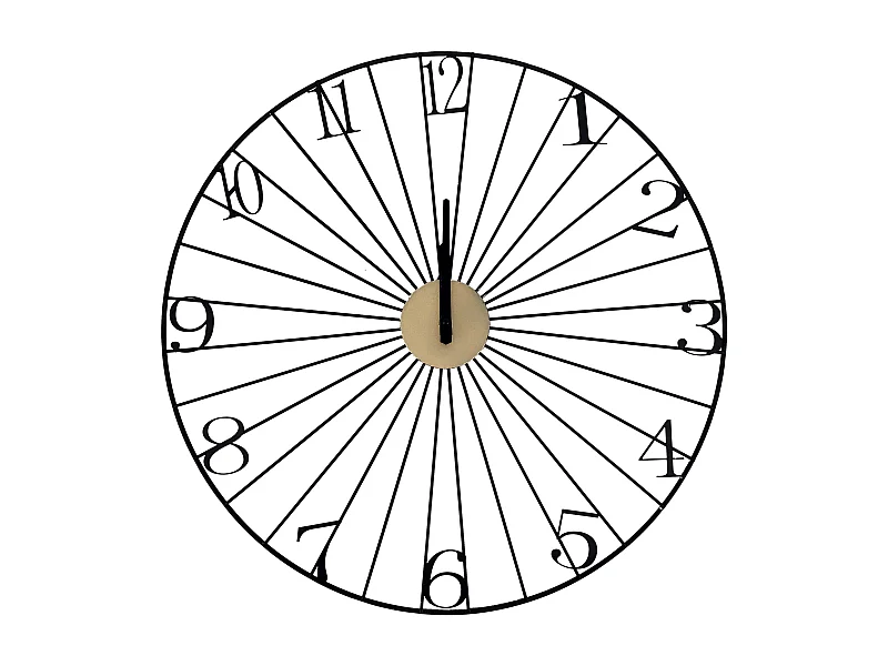 Horloge Murale Design "Filaire" 50cm Noir