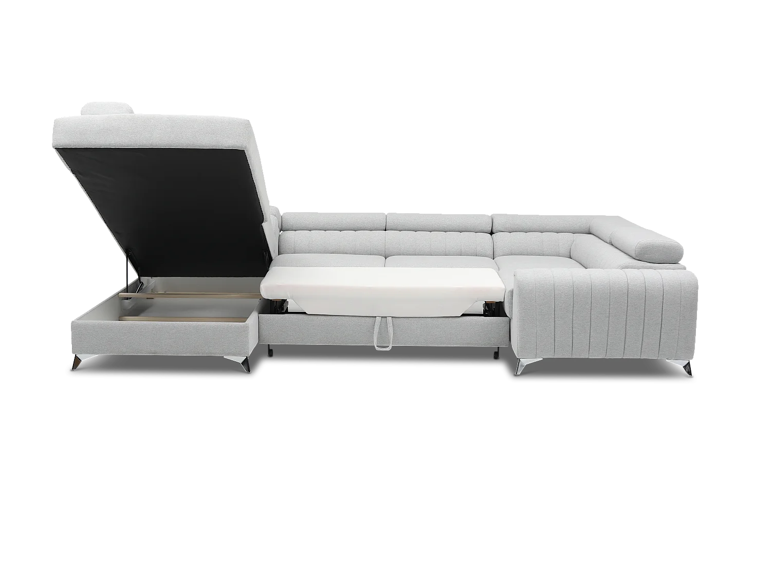 Divano d'angolo Appache UL/Tessuto/Beige