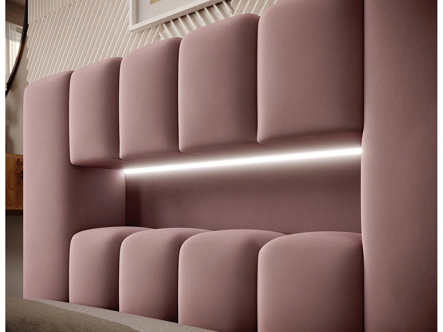 Bett Hero  XS (90x200)/Stoff/Pink