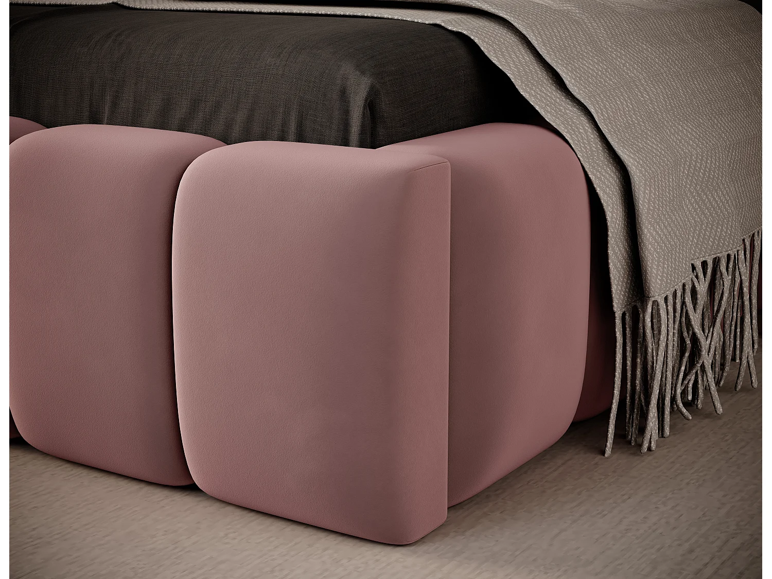 Letto Hero XS (90x200)/Tessuto/Rosa