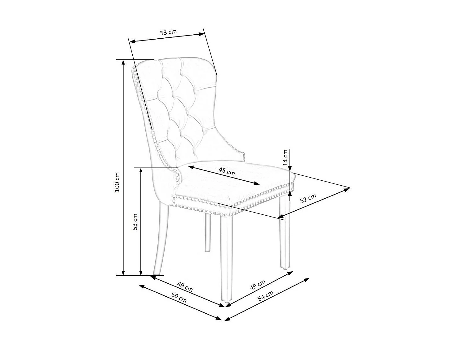 Stuhl Miya/Samtstoffbezug/Grün