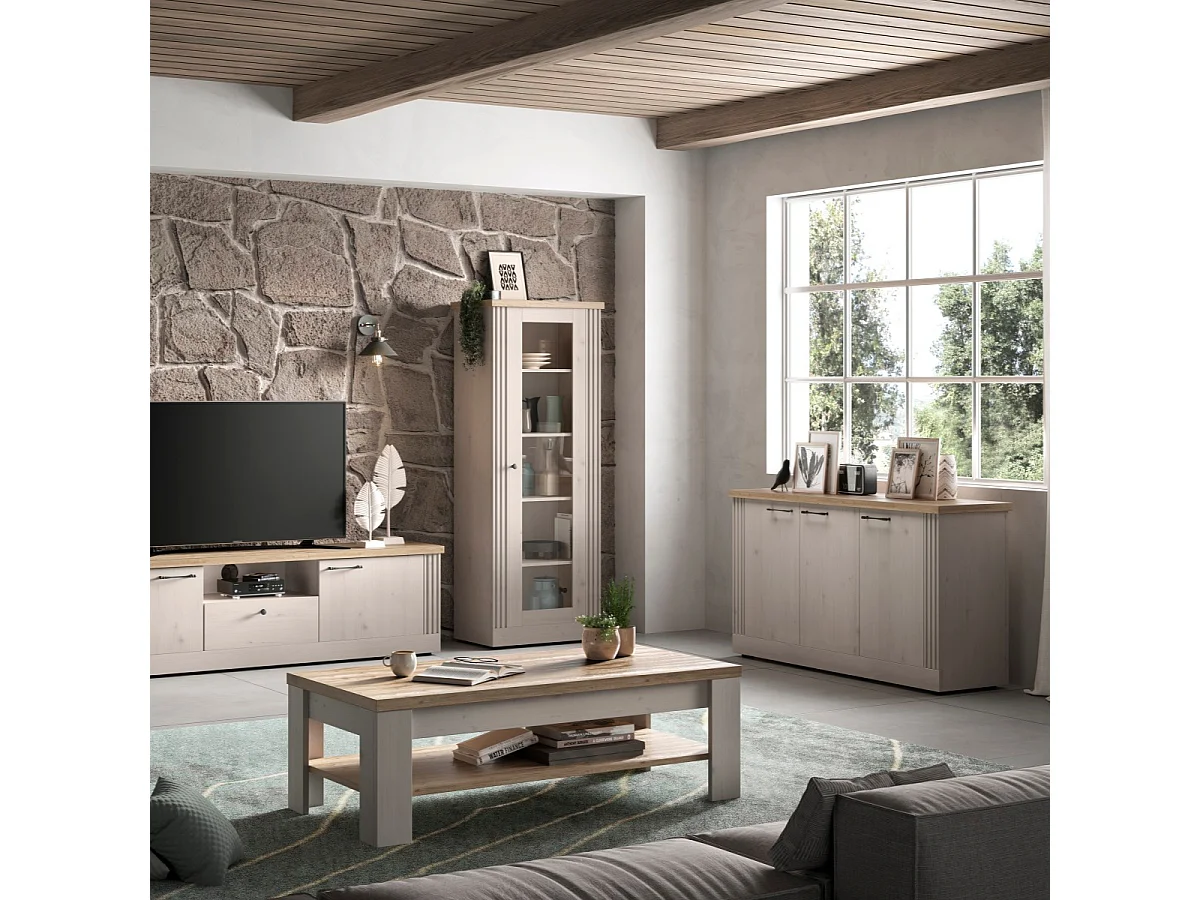 Tavolino con ripiano inferiore per riporre L110 cm - COUNTRY