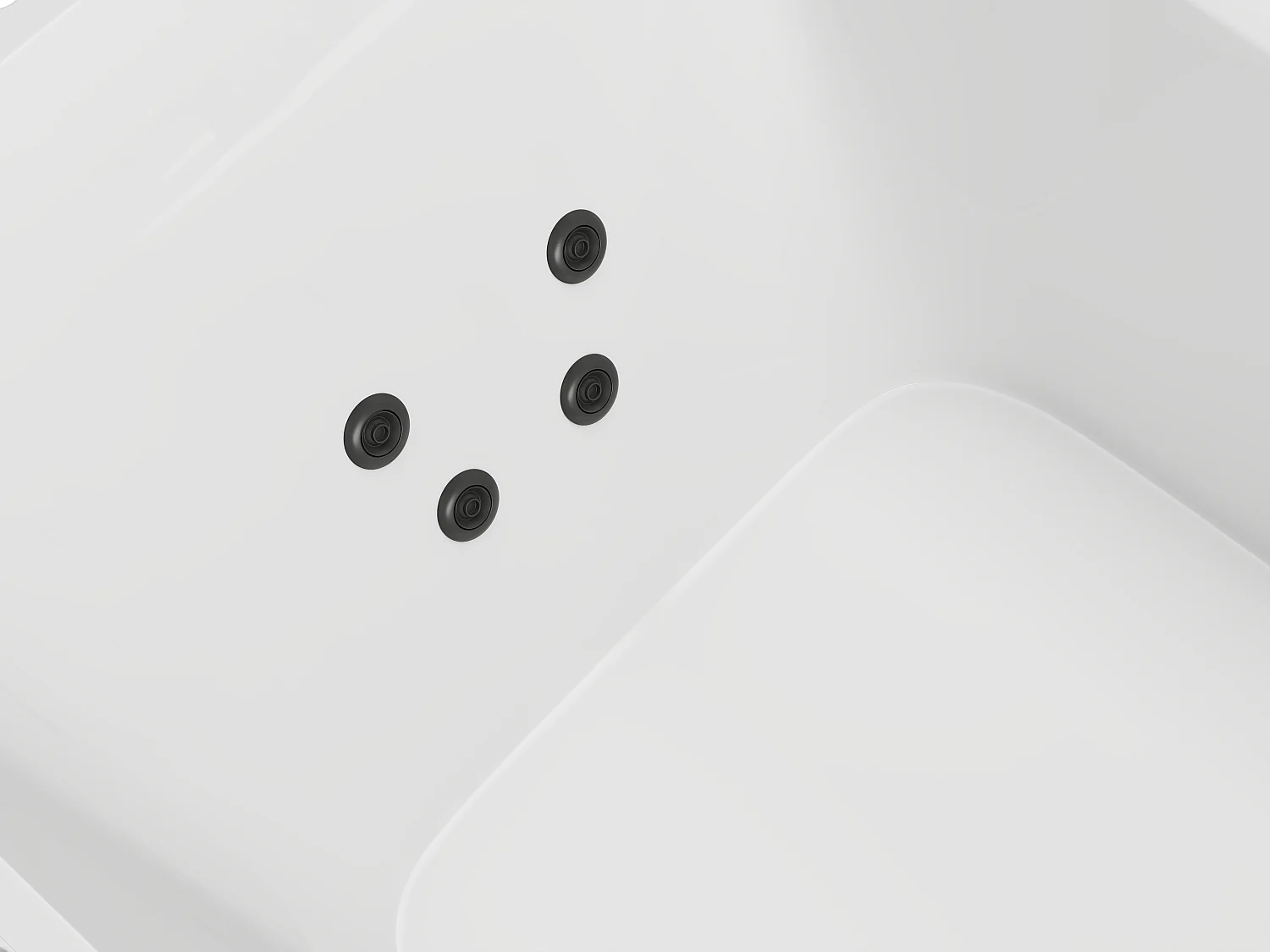 Bañera de hidromasaje rayada blanca - 265 L - 170 x 80 x 58 cm - SIZORA